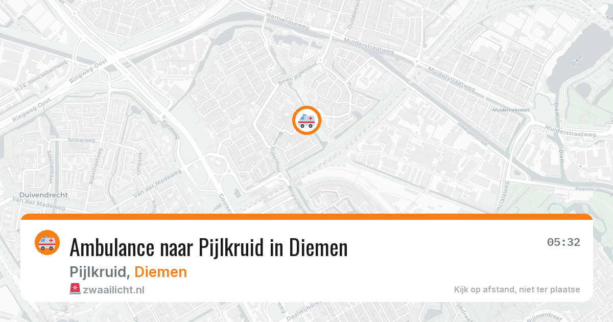 Ambulance naar Pijlkruid in Diemen — 9 jul 2026