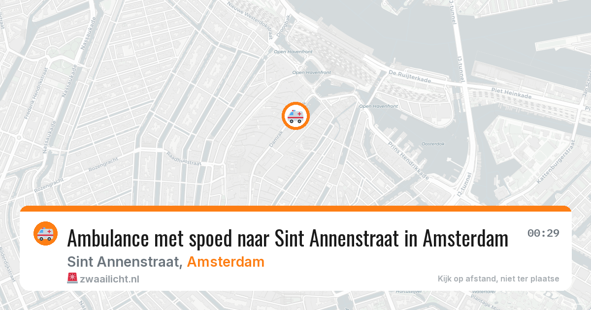 Ambulance met spoed naar Sint Annenstraat in Amsterdam — 1 jul 2026
