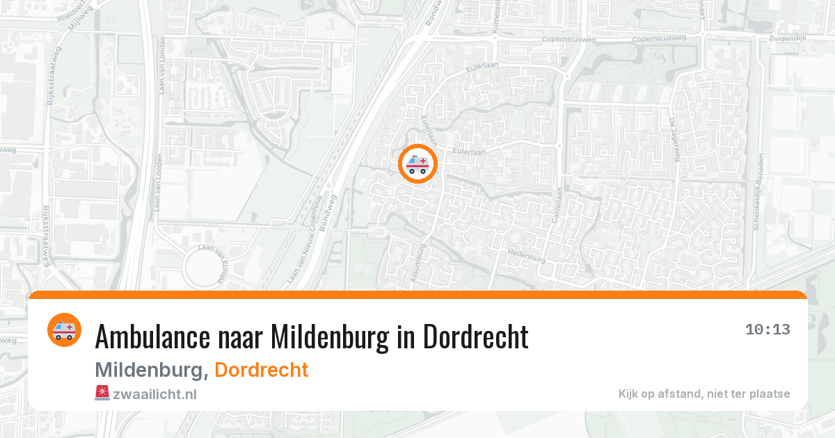 Ambulance naar Mildenburg in Dordrecht — 7 jul 2026