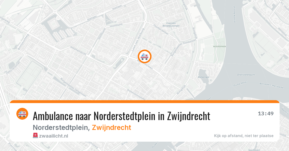 Ambulance naar Norderstedtplein in Zwijndrecht — 18 jun 2026