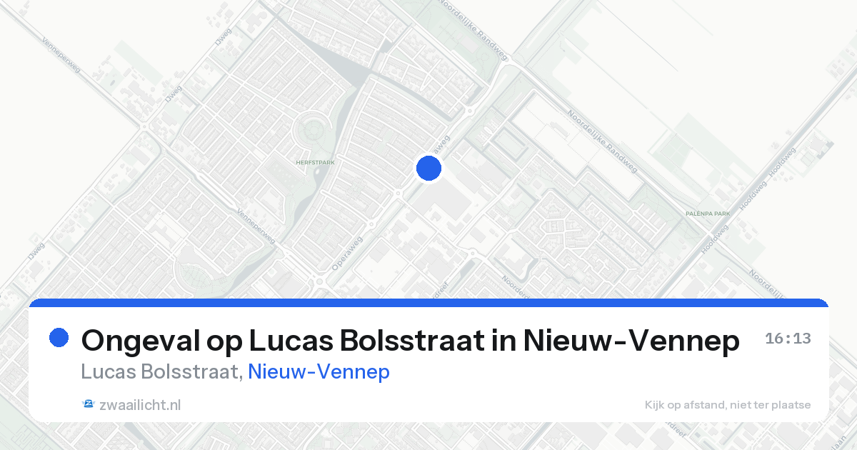 Ongeval op Lucas Bolsstraat in Nieuw-Vennep — 19 aug 2026