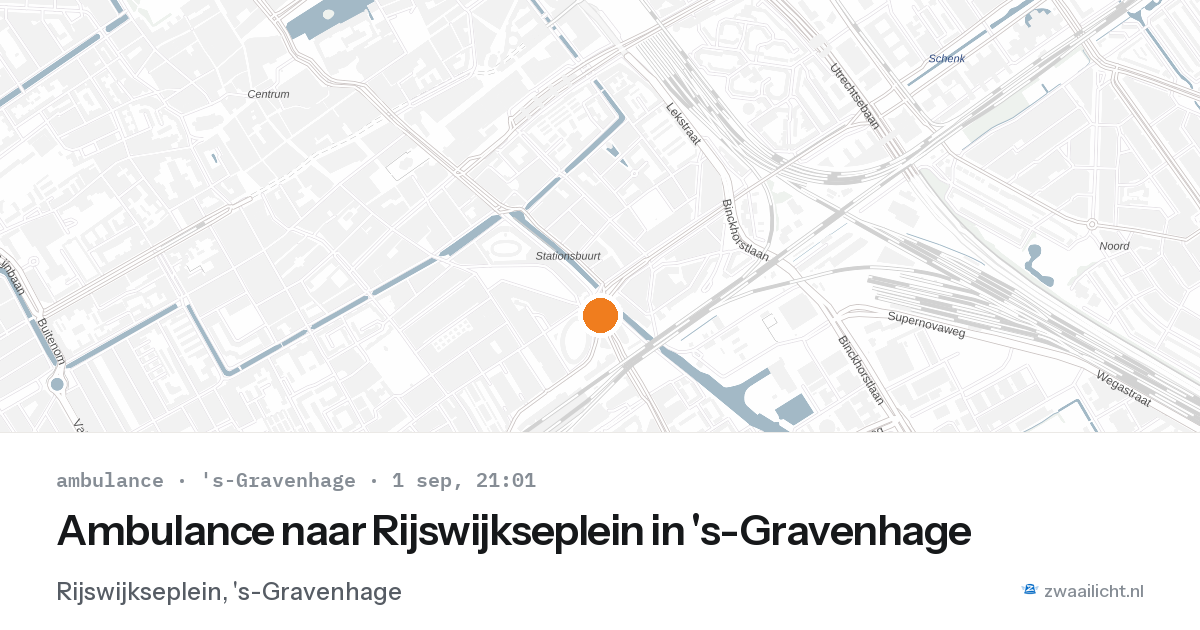 Ambulance naar Rijswijkseplein in 's-Gravenhage — 1 sep 2026