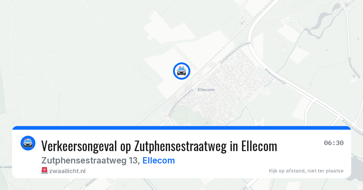 Verkeersongeval op Zutphensestraatweg in Ellecom — 27 jan 2026