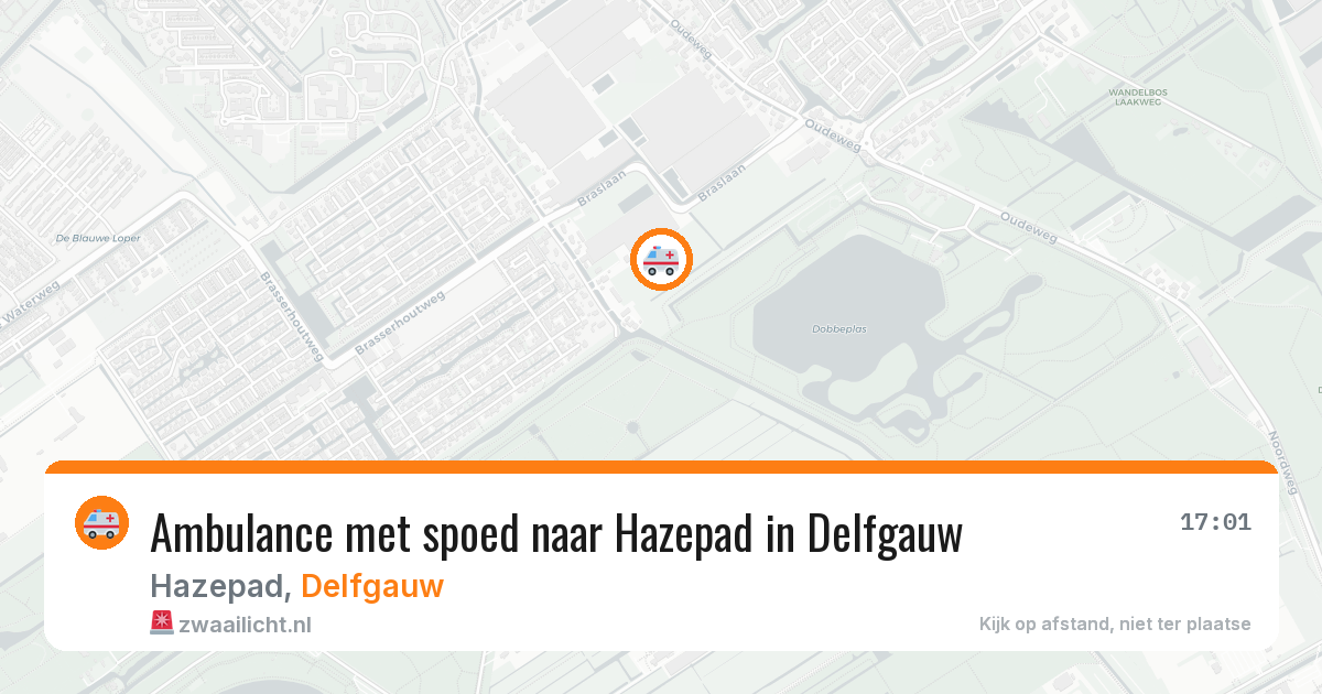 Ambulance met spoed naar Hazepad in Delfgauw — 21 mei 2026