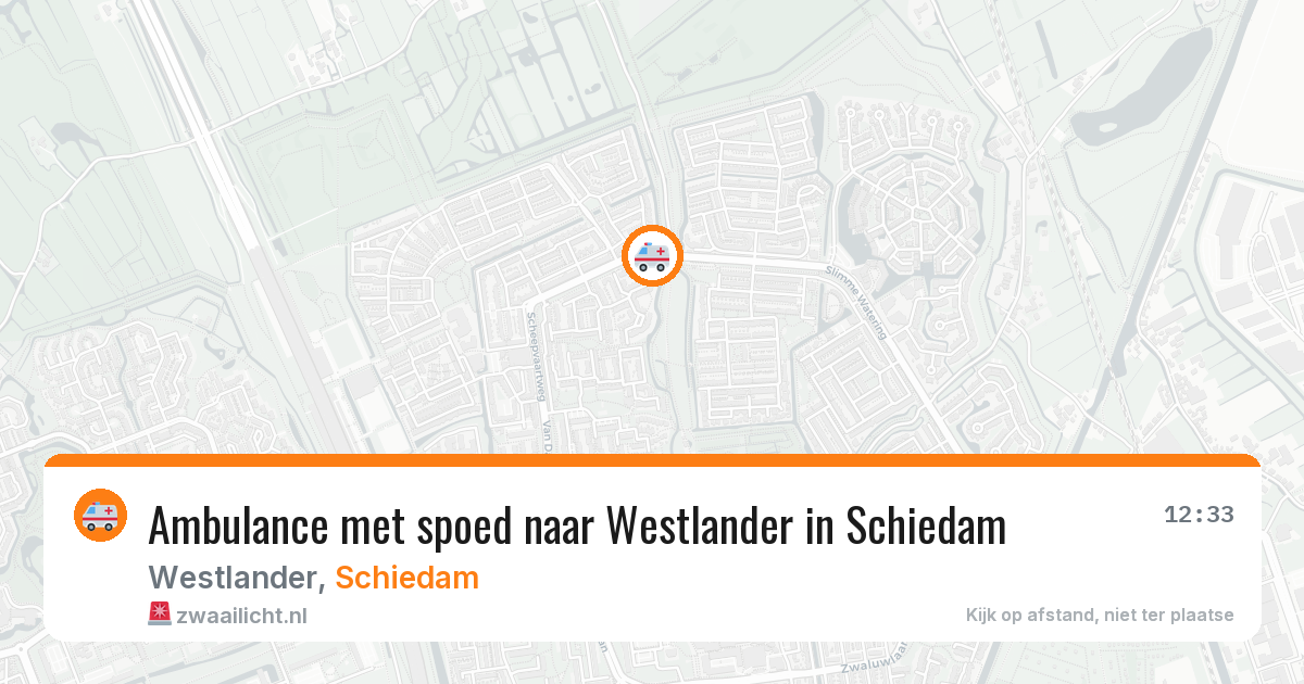 Ambulance met spoed naar Westlander in Schiedam — 15 mrt 2026