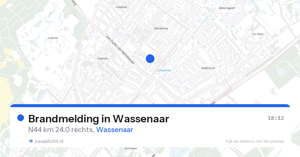 Brandmelding in Wassenaar — 12 mrt 2026