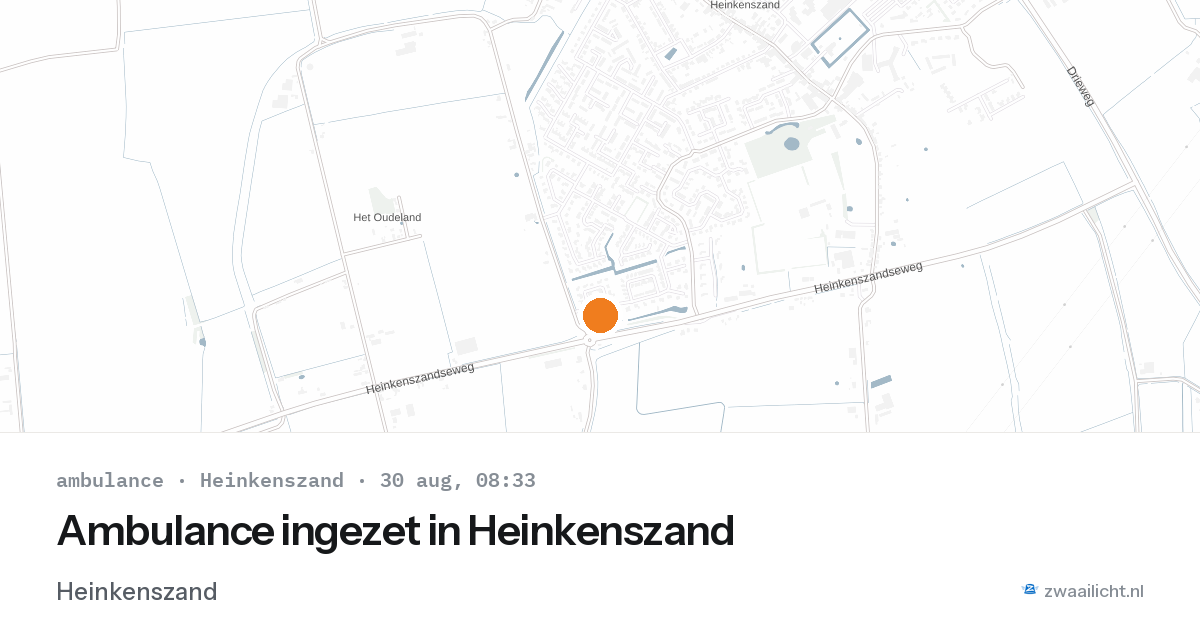 Ambulance ingezet in Heinkenszand — 30 aug 2026