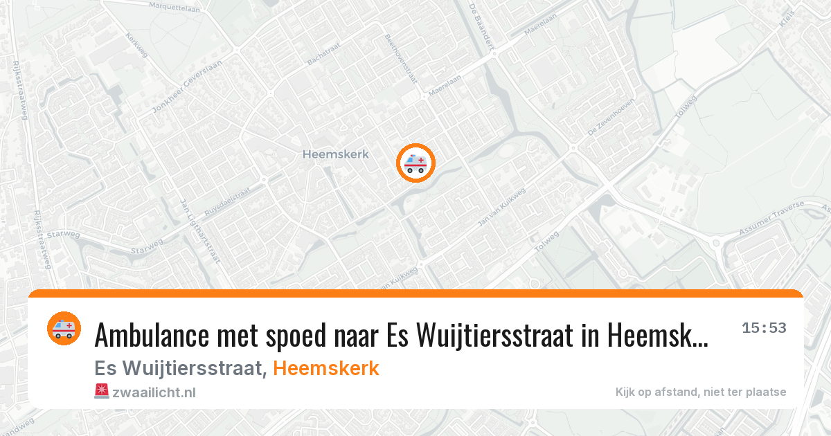Ambulance met spoed naar Es Wuijtiersstraat in Heemskerk — 30 jun 2026