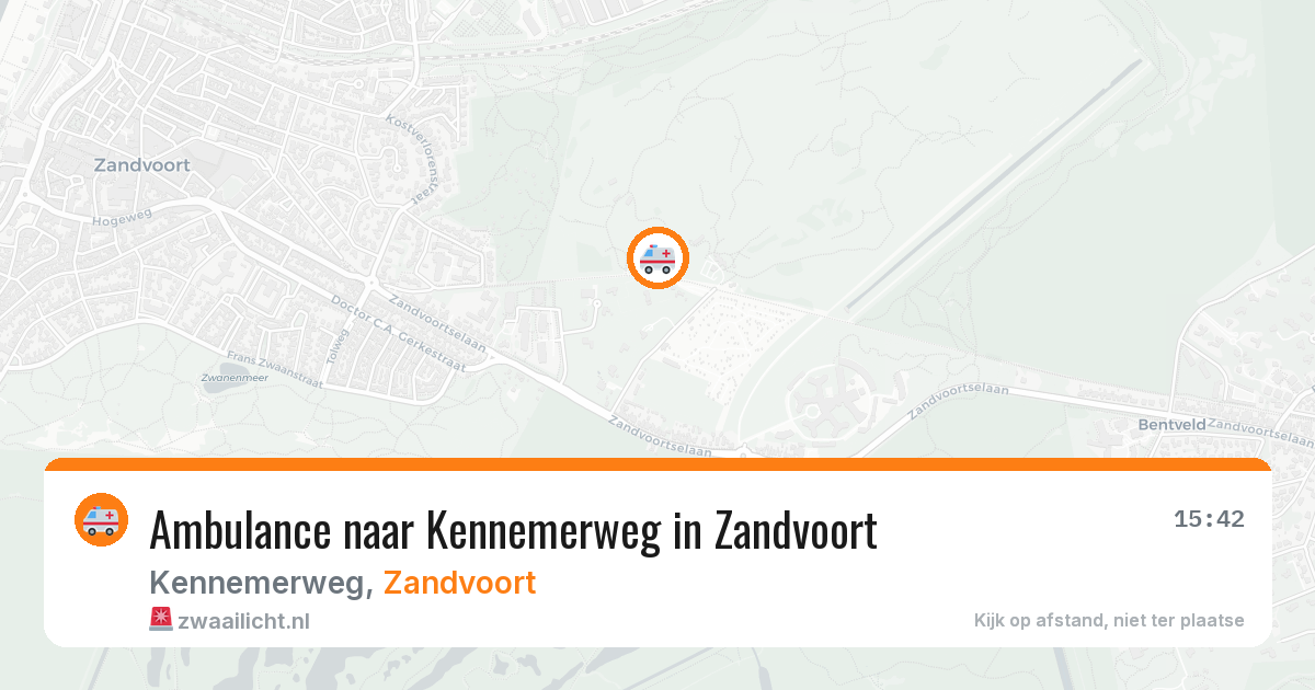 Ambulance naar Kennemerweg in Zandvoort — 14 mrt 2026