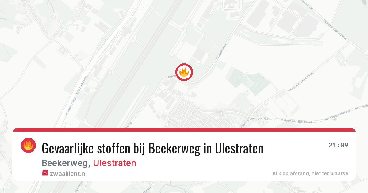 Gevaarlijke stoffen bij Beekerweg in Ulestraten — 4 aug 2026