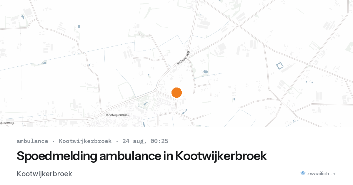 Spoedmelding ambulance in Kootwijkerbroek — 23 aug 2026