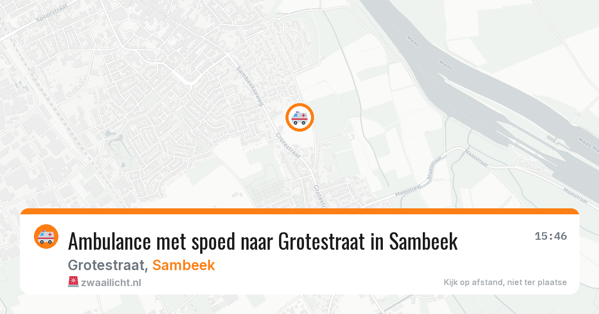 Ambulance met spoed naar Grotestraat in Sambeek — 19 jun 2026