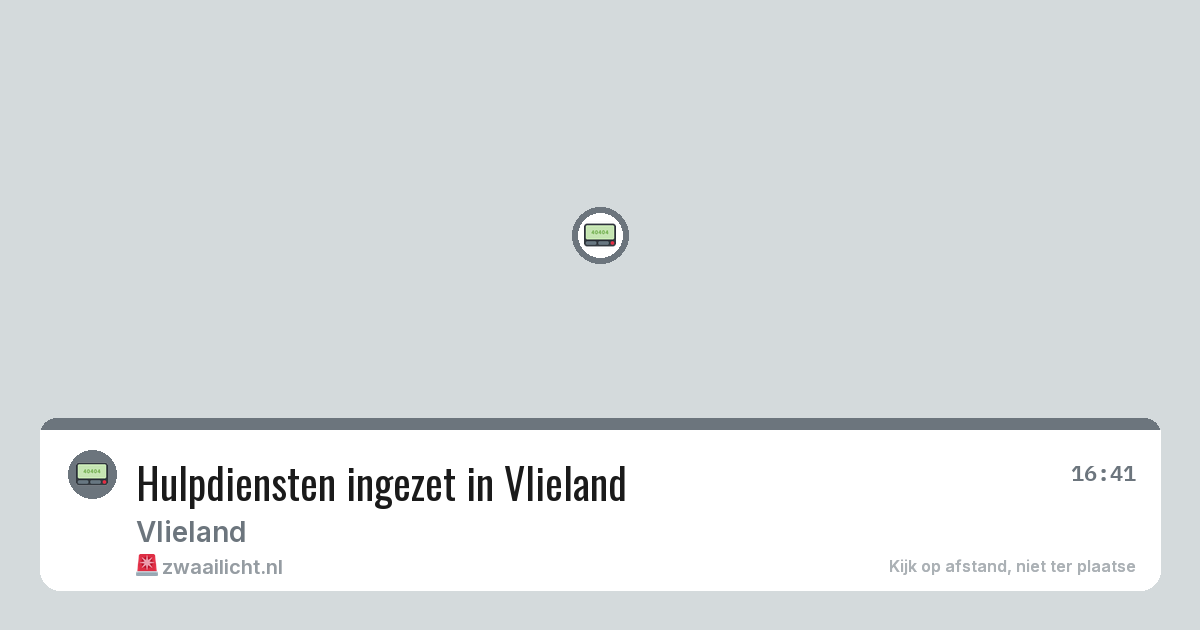 Hulpdiensten ingezet in Vlieland — 8 feb 2026 | 🚨 Zwaailicht.nl