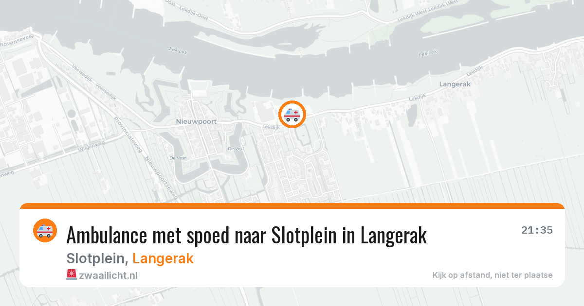 Ambulance met spoed naar Slotplein in Langerak — 4 mei 2026