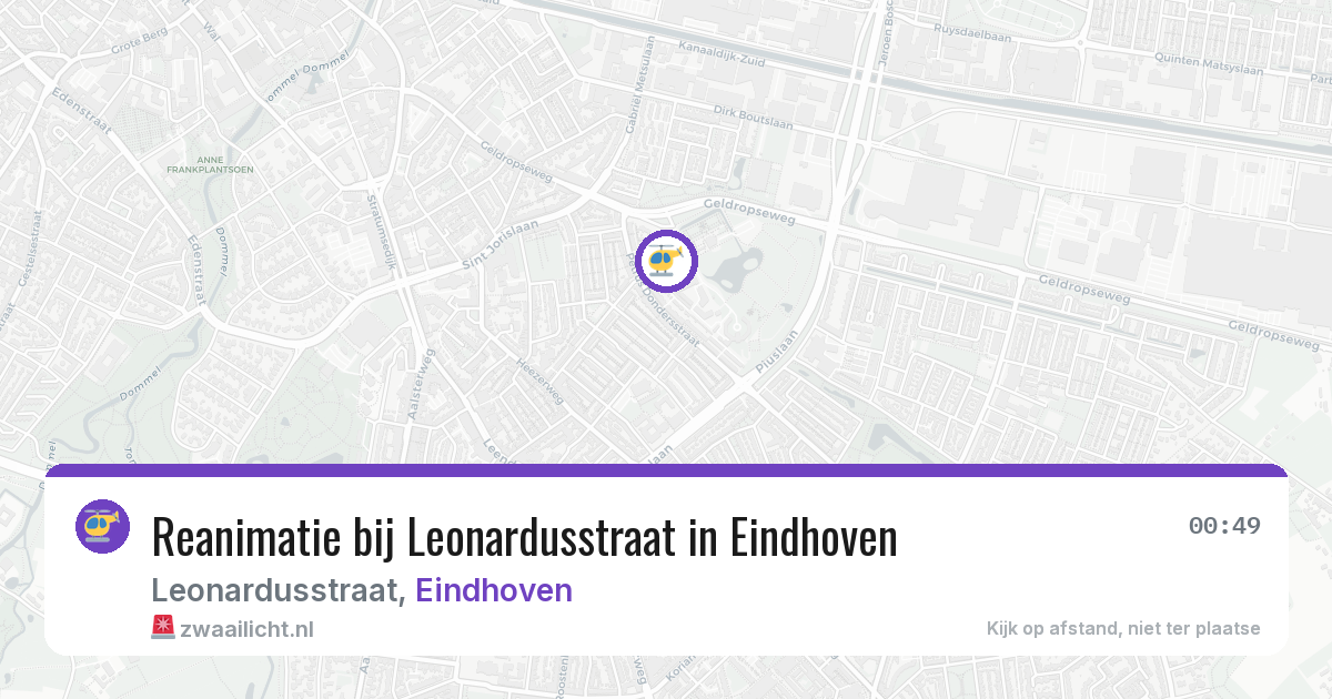 Reanimatie bij Leonardusstraat in Eindhoven — 18 jul 2026