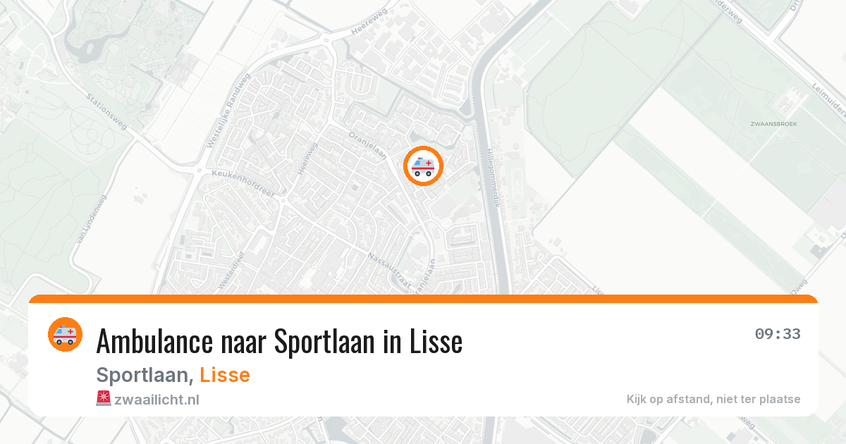 Ambulance naar Sportlaan in Lisse — 17 jun 2026