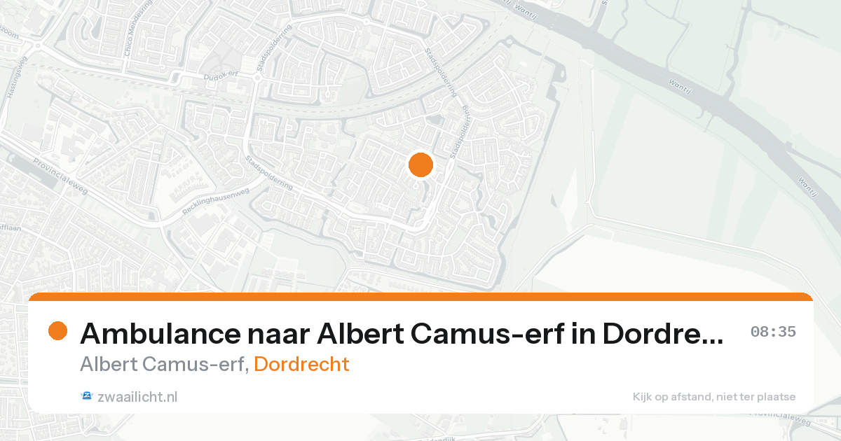 Ambulance naar Albert Camus-erf in Dordrecht — 19 aug 2026