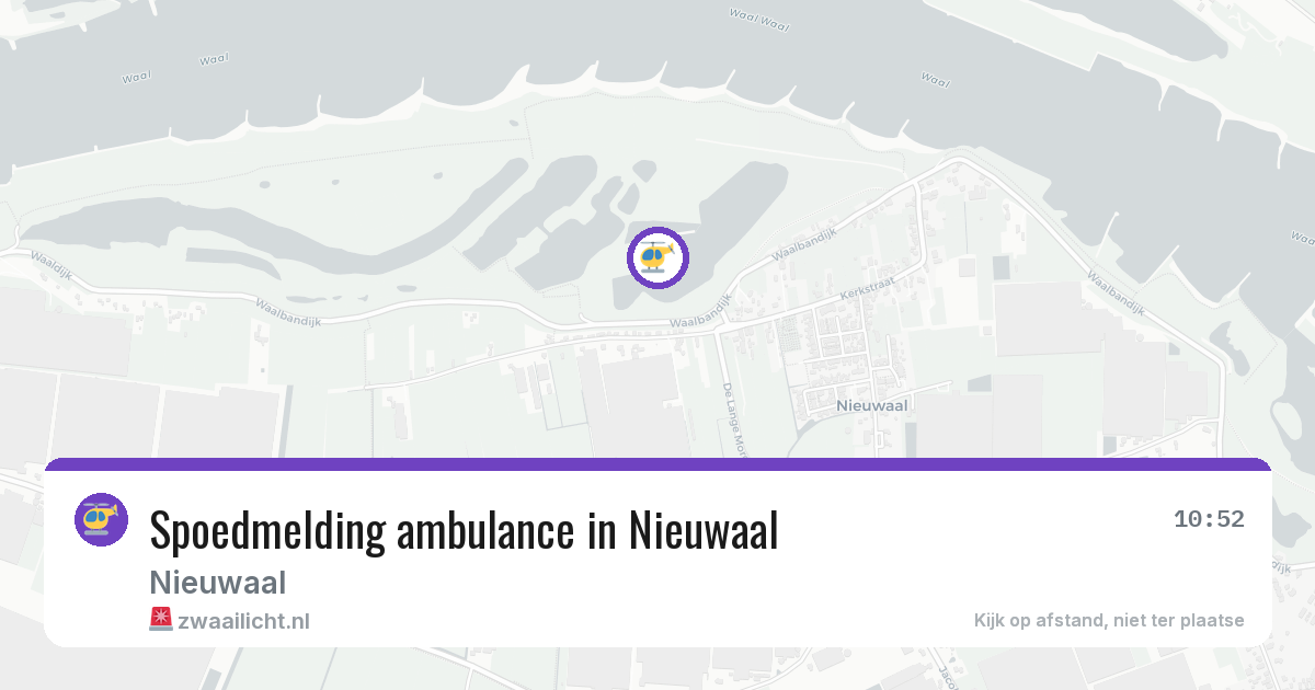 Spoedmelding ambulance in Nieuwaal — 12 aug 2026