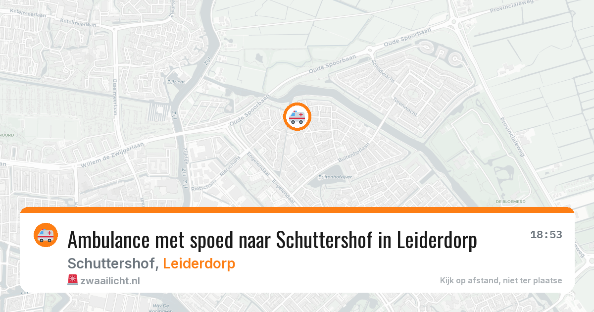Ambulance met spoed naar Schuttershof in Leiderdorp — 14 mei 2026