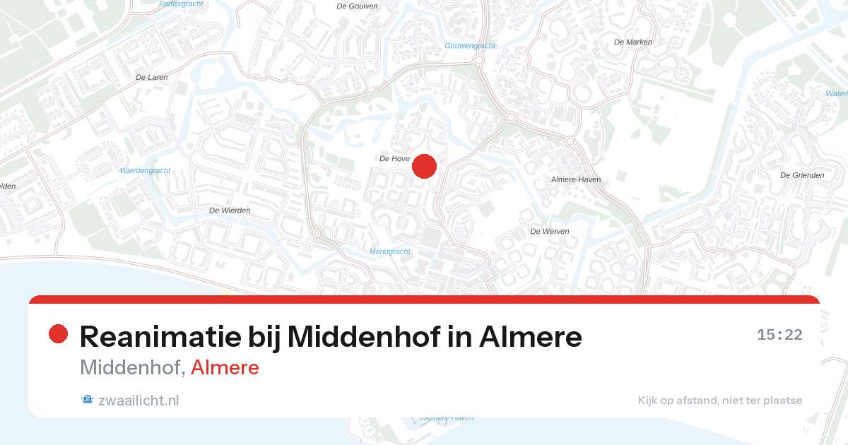 Reanimatie bij Middenhof in Almere — 6 mei 2026