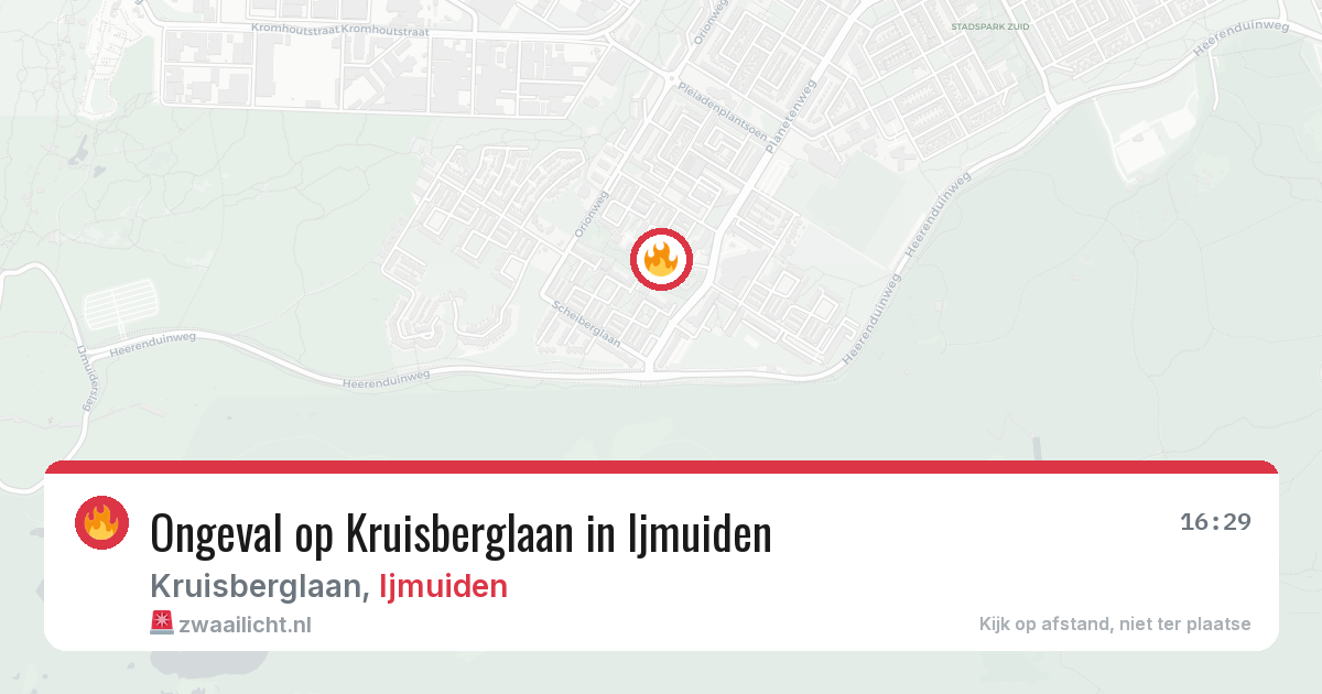 Ongeval op Kruisberglaan in Ijmuiden — 12 aug 2026
