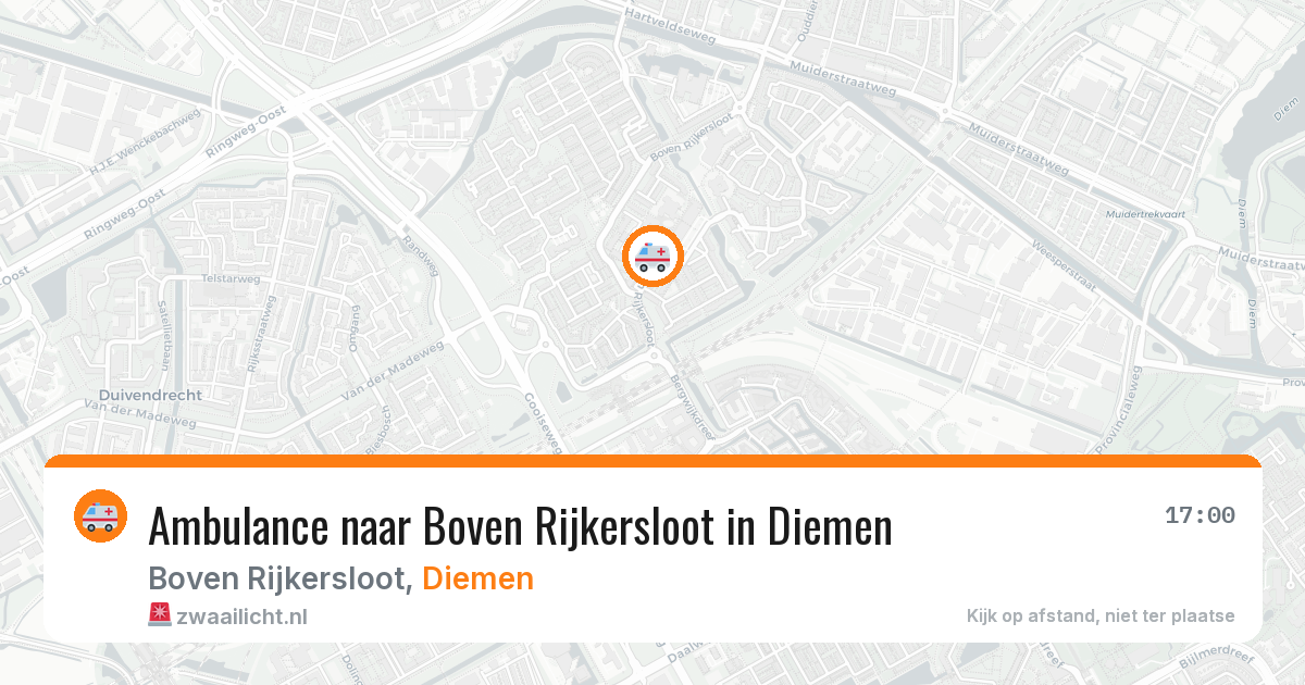 Ambulance naar Boven Rijkersloot in Diemen — 23 jun 2026