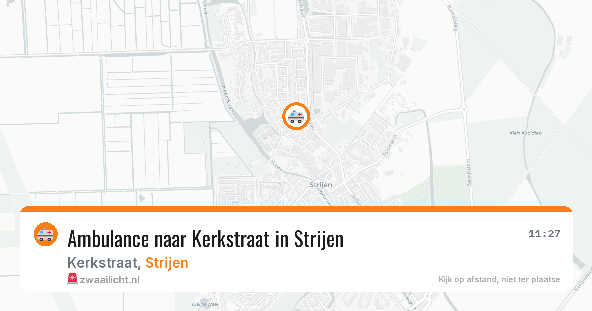 Ambulance naar Kerkstraat in Strijen — 10 apr 2026