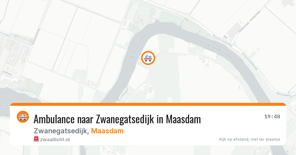 Ambulance naar Zwanegatsedijk in Maasdam — 27 mrt 2026