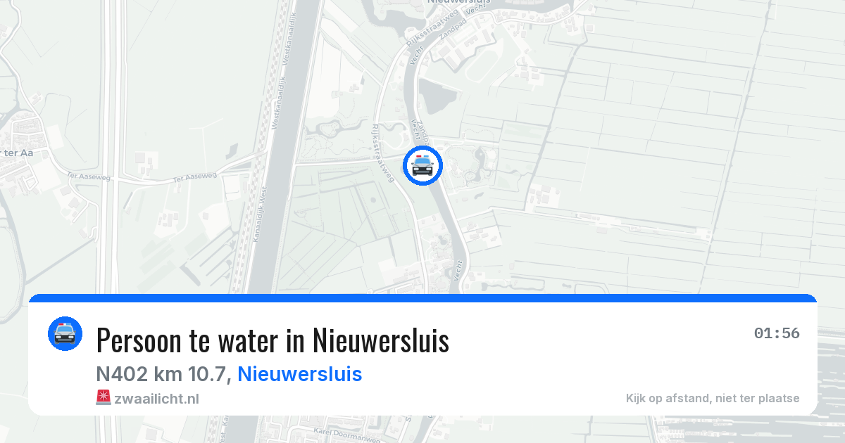 Persoon te water in Nieuwersluis — 25 jan 2026