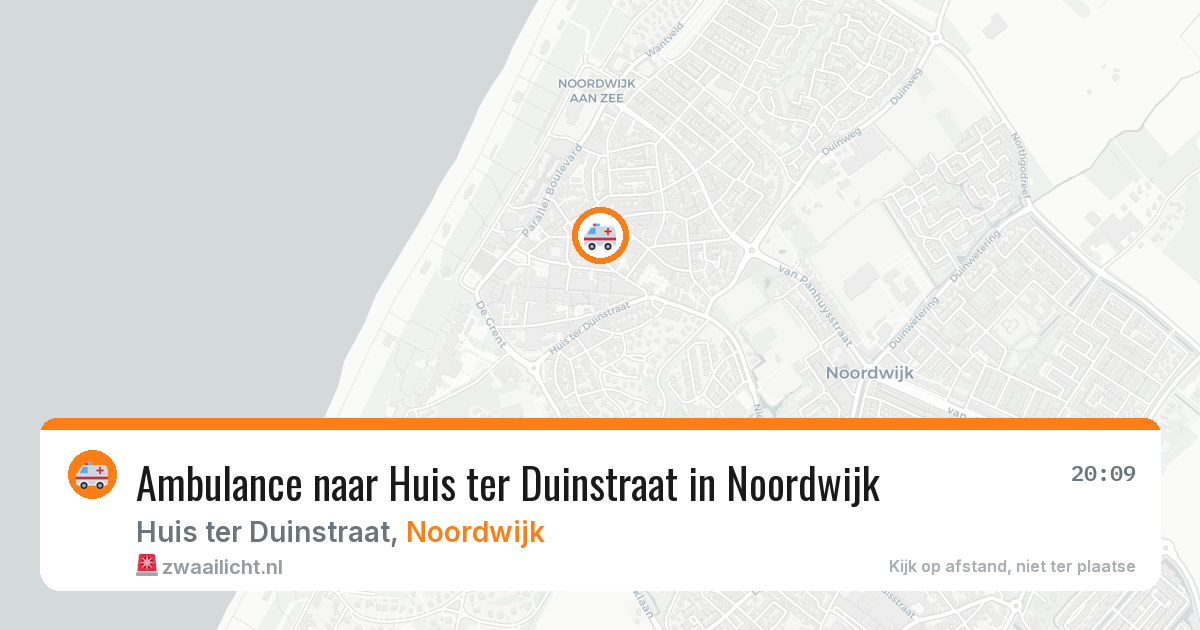 Ambulance naar Huis ter Duinstraat in Noordwijk — 31 jul 2026