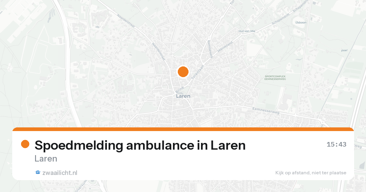 Spoedmelding ambulance in Laren — 30 jan 2026