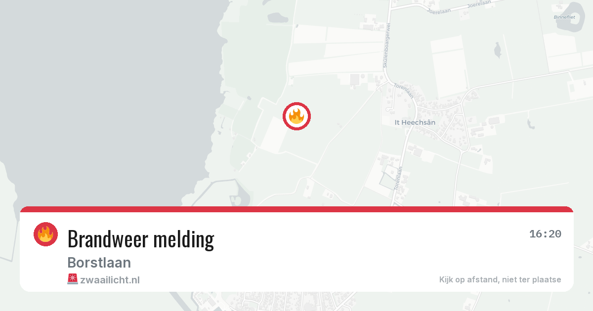 Brandweer melding — 6 mei 2026
