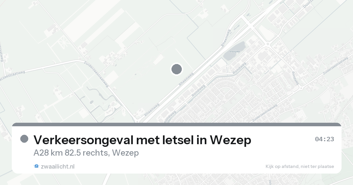Verkeersongeval met letsel in Wezep — 24 aug 2026