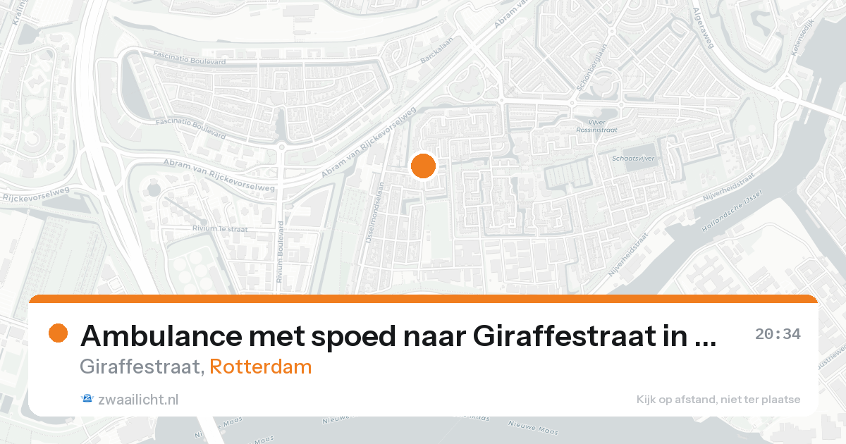 Ambulance met spoed naar Giraffestraat in Rotterdam — 31 jan 2026
