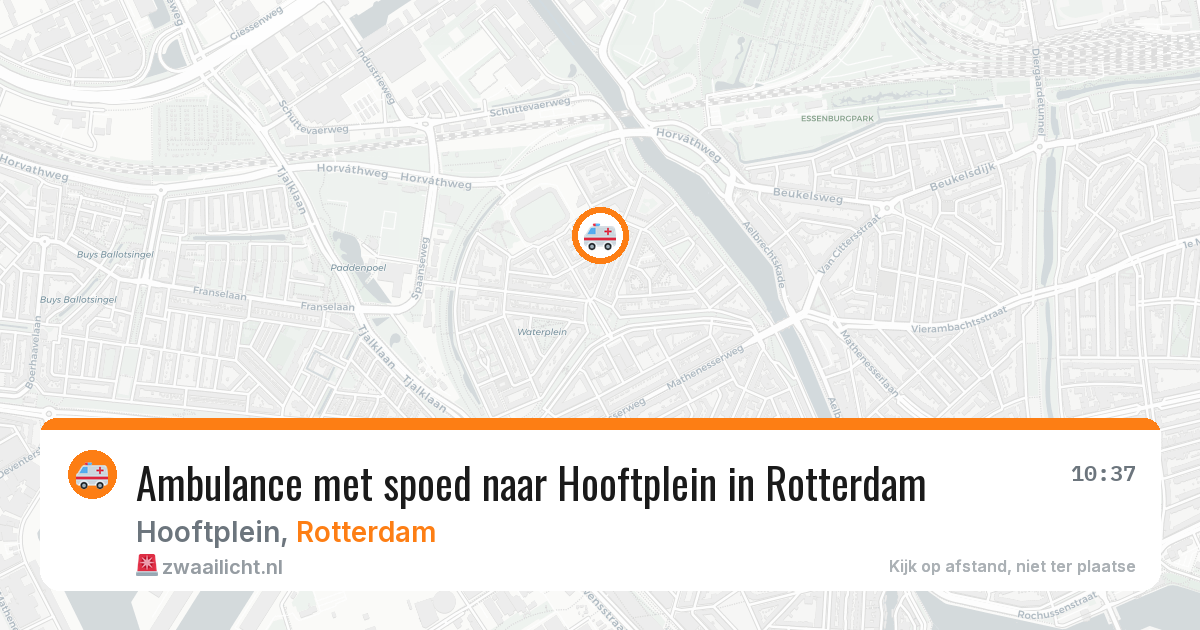 Ambulance met spoed naar Hooftplein in Rotterdam — 18 jun 2026