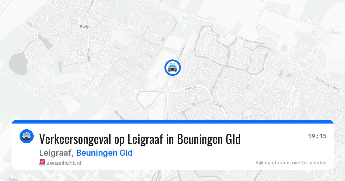 Verkeersongeval op Leigraaf in Beuningen Gld — 22 apr 2026