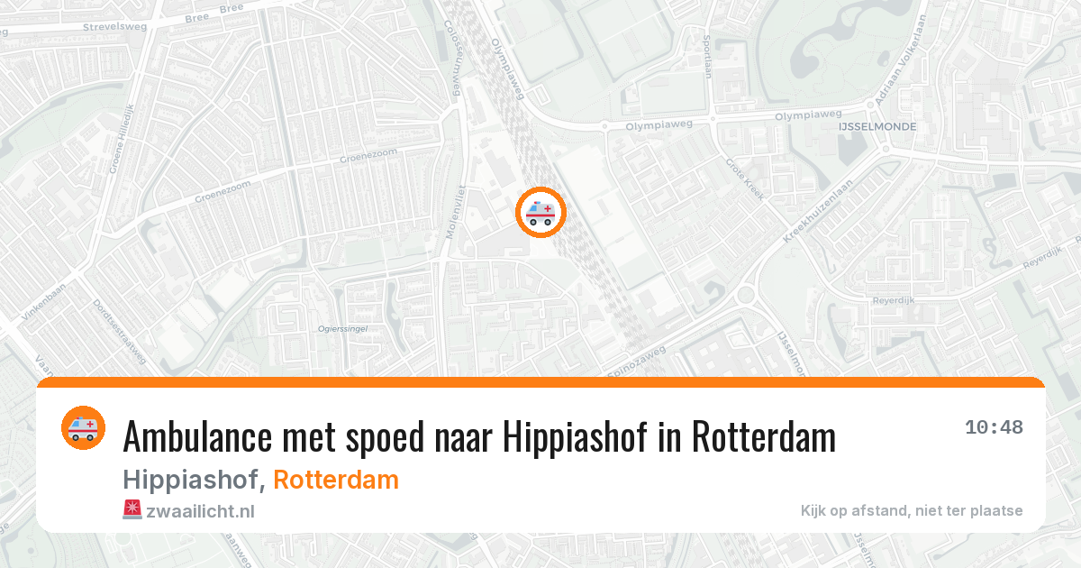 Ambulance met spoed naar Hippiashof in Rotterdam — 25 mrt 2026