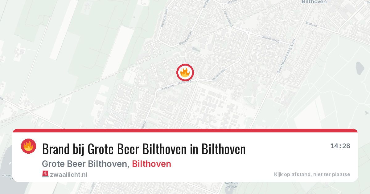 Brand bij Grote Beer Bilthoven in Bilthoven — 31 mei 2026