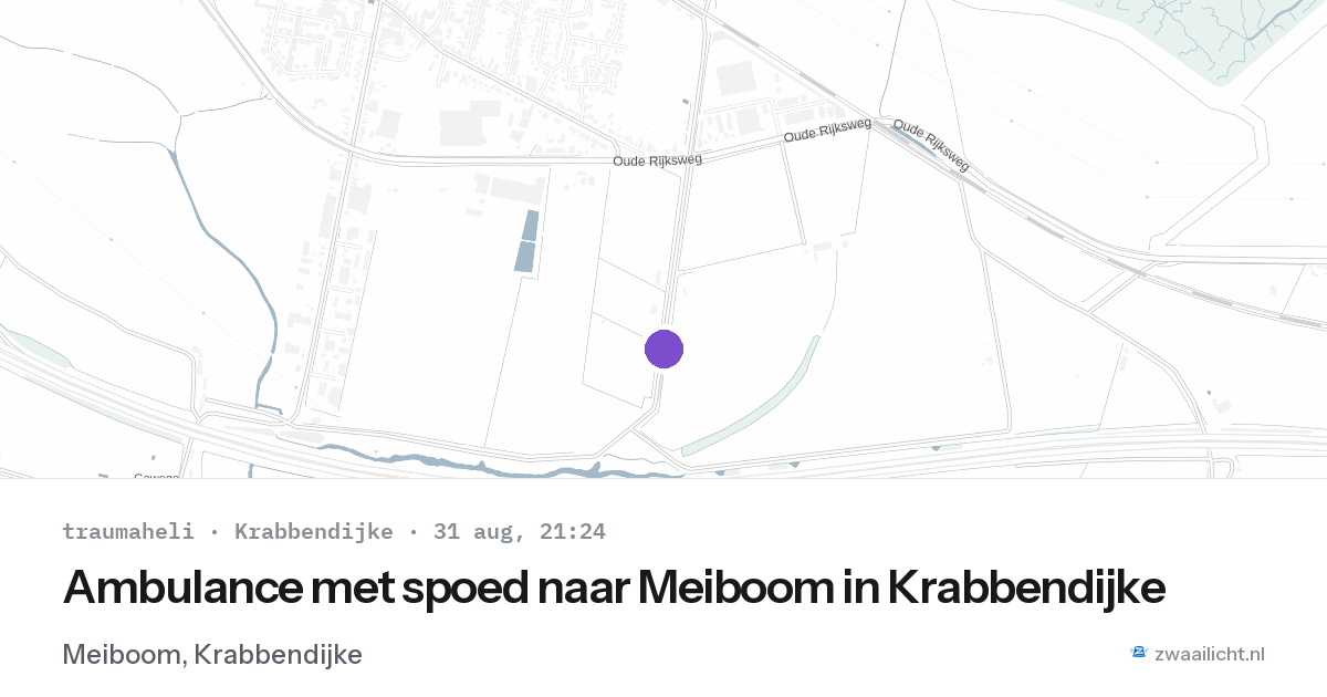 Ambulance met spoed naar Meiboom in Krabbendijke — 31 aug 2026
