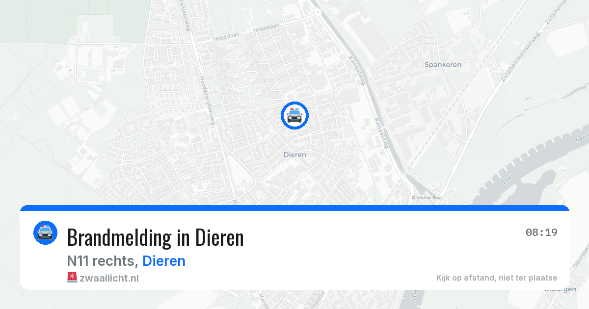 Brandmelding in Dieren — 9 jun 2026