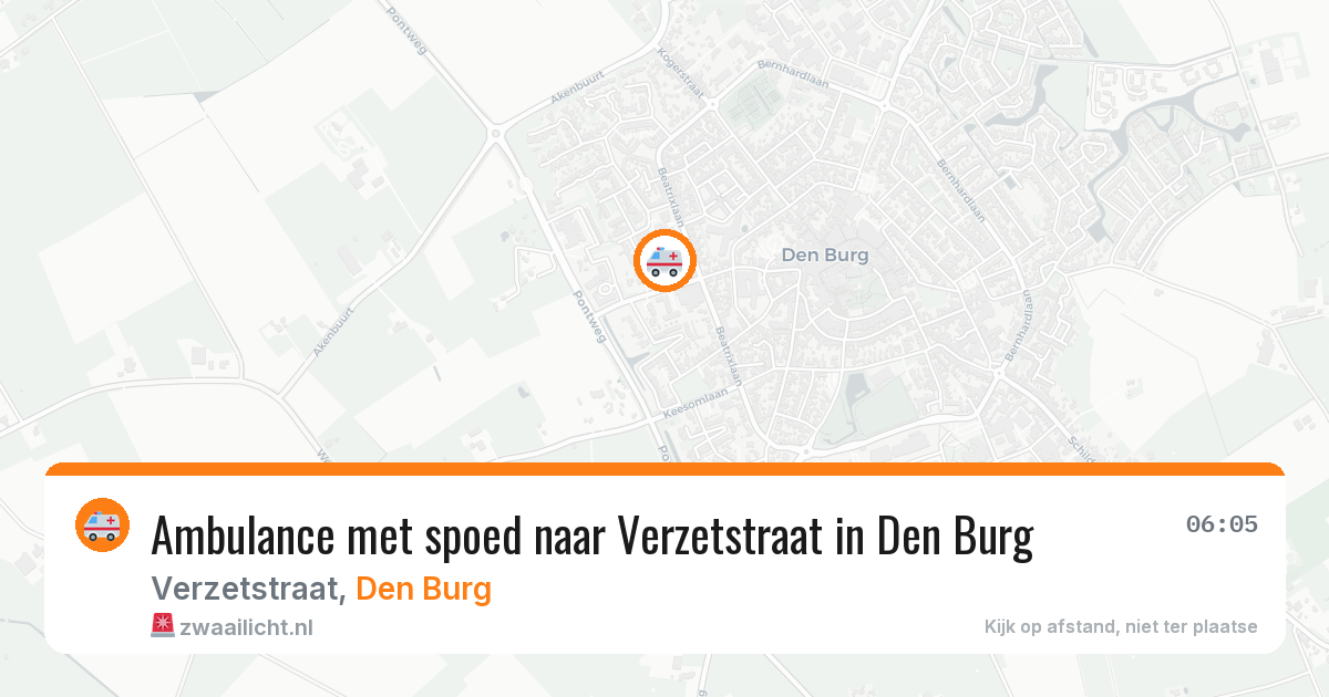 Ambulance met spoed naar Verzetstraat in Den Burg — 17 jul 2026