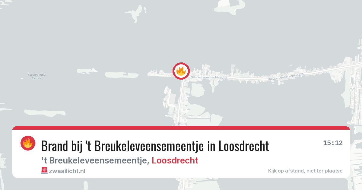 Brand bij 't Breukeleveensemeentje in Loosdrecht — 2 mei 2026