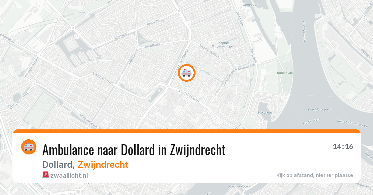 Ambulance naar Dollard in Zwijndrecht — 5 aug 2026