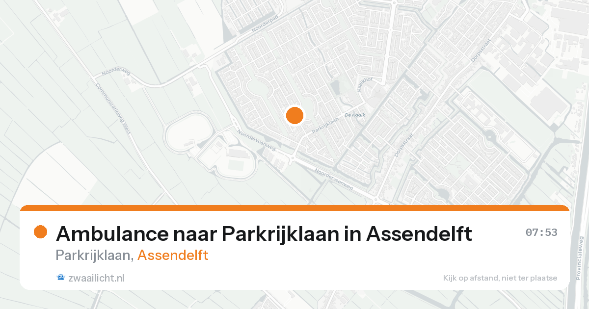 Ambulance naar Parkrijklaan in Assendelft — 22 mei 2026