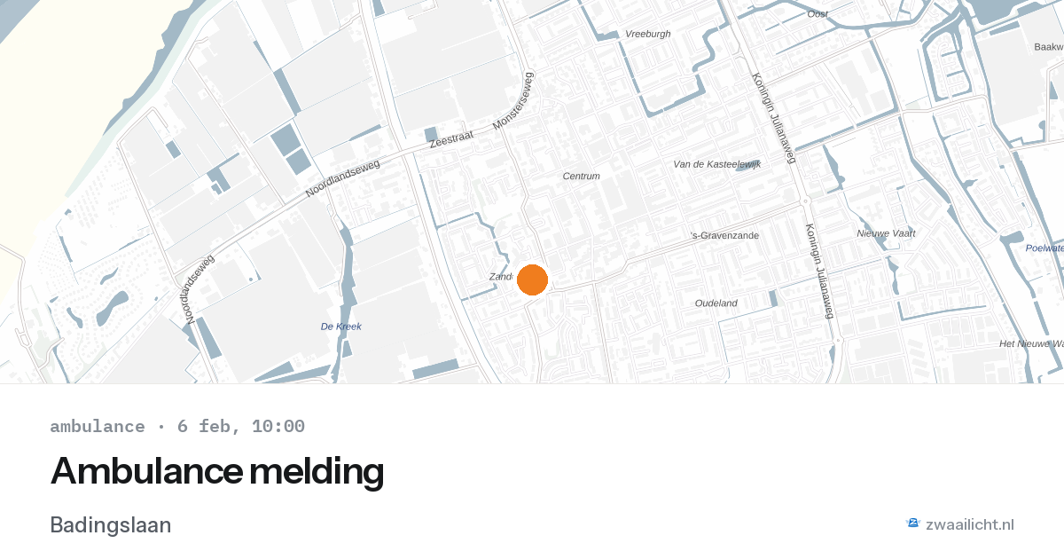 Ambulance melding — 6 feb 2026
