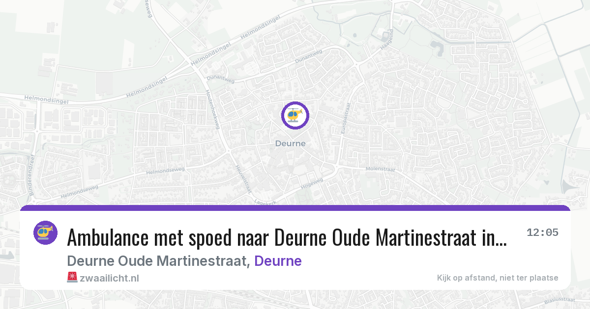 Ambulance met spoed naar Deurne Oude Martinestraat in Deurne — 8 aug 2026