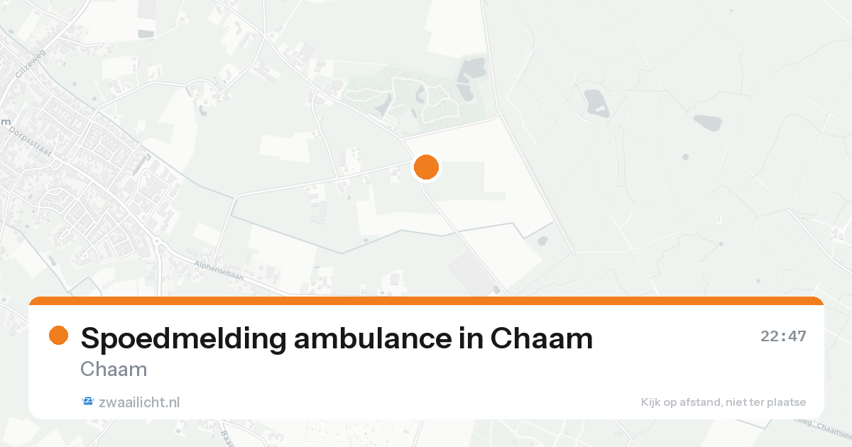 Spoedmelding ambulance in Chaam — 19 aug 2026