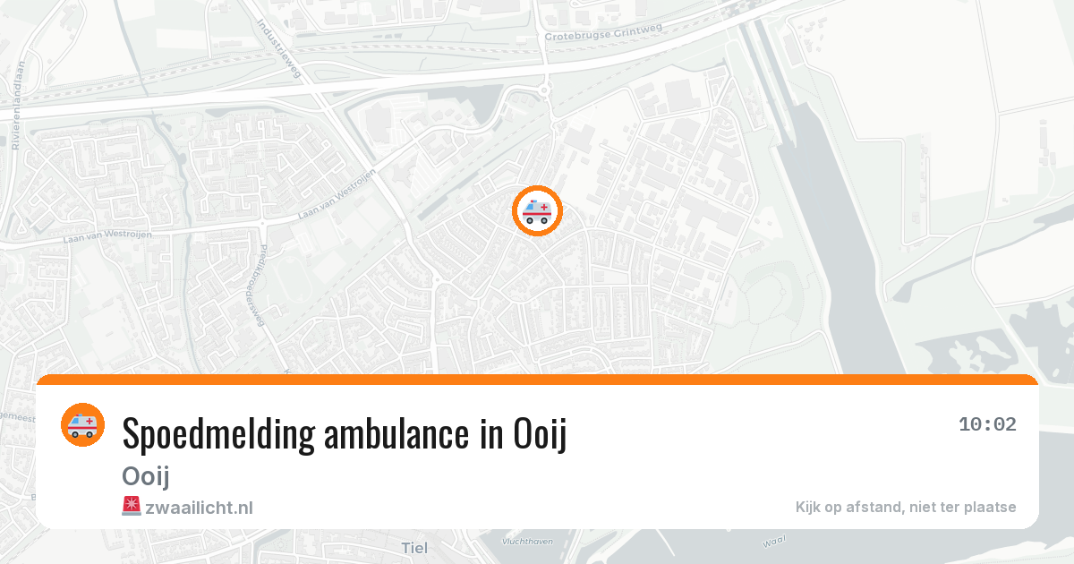 Spoedmelding ambulance in Ooij — 29 jan 2026