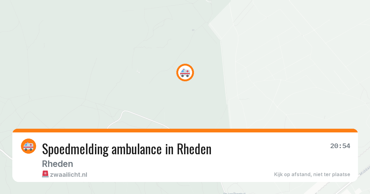 Spoedmelding ambulance in Rheden — 11 aug 2026
