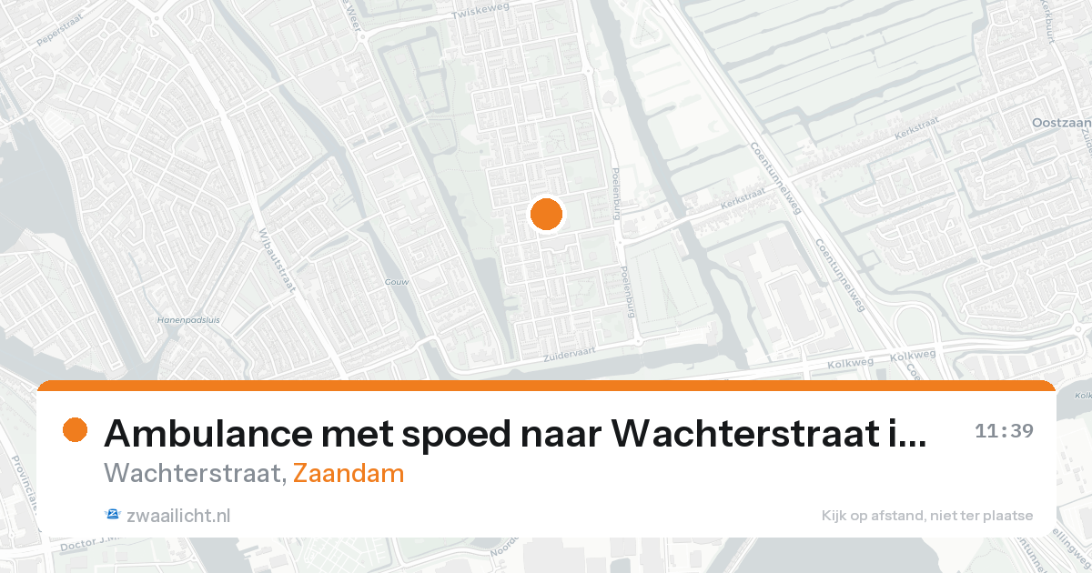 Ambulance met spoed naar Wachterstraat in Zaandam — 26 mei 2026